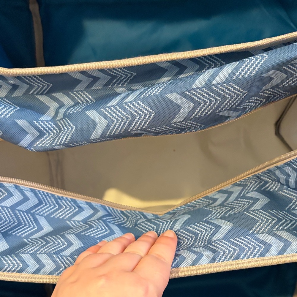 Blue Collapsible Organizer Tote Bag - Picture 3 of 3